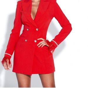 Red Blazer Dress (Size 4-6)